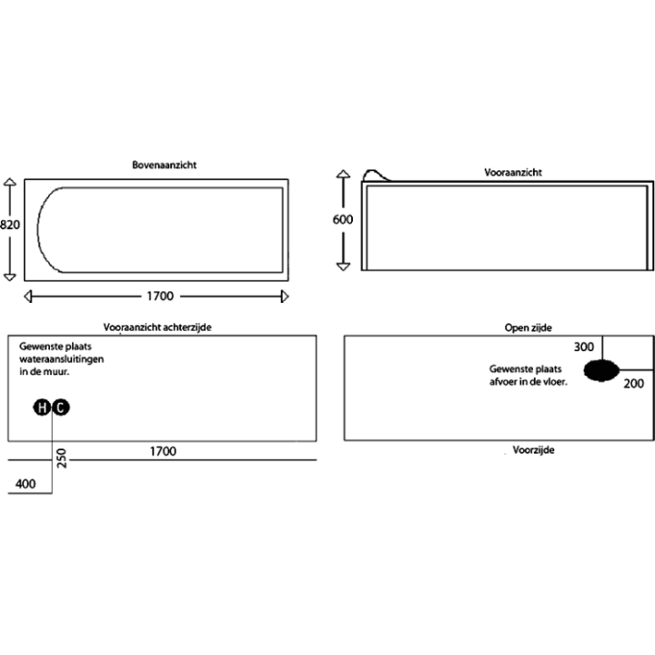 Kompletní koupelnová vana SSWW W064-151AR 150x150