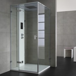 Parní box EAGO DZ1006F12 bez vaničky levá verze 100x100x215cm
