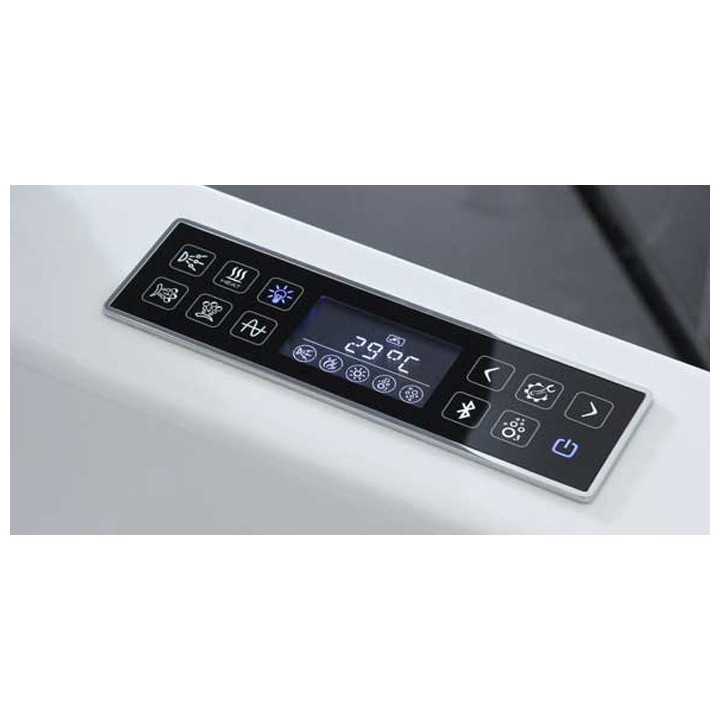 Hydromasážní vana AWT GE123ETSL 188x125 (bluetooth, osvětlení trysek)