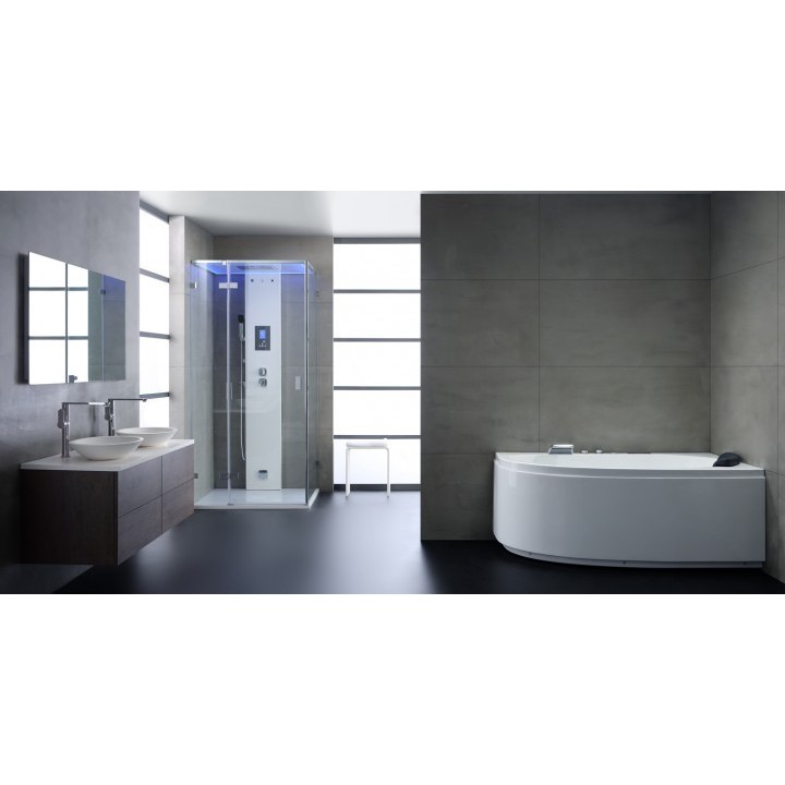 Hydromasážní vana AWT GE111TSL 150x100 pravá (bluetooth, osvětlení trysek)