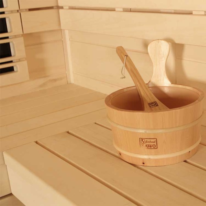 Kombinovaná finská sauna s infrazářiči AWT E1205B IR topol 207x198 9kW Vitro
