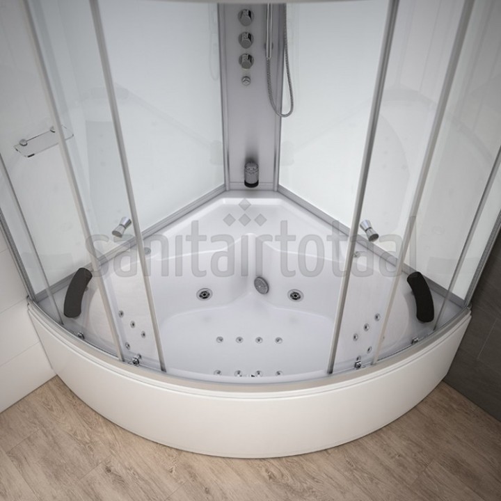 Parní box s hydromasážní vanou Mocoori MODERA 140x140x223,5cm