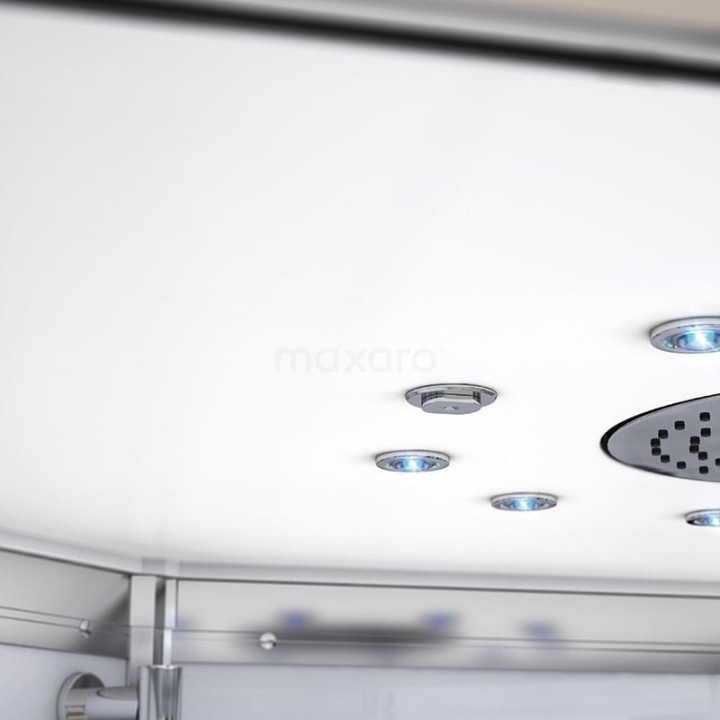 Masážní sprchový box Mocoori Modera černá verze 80x80x219cm