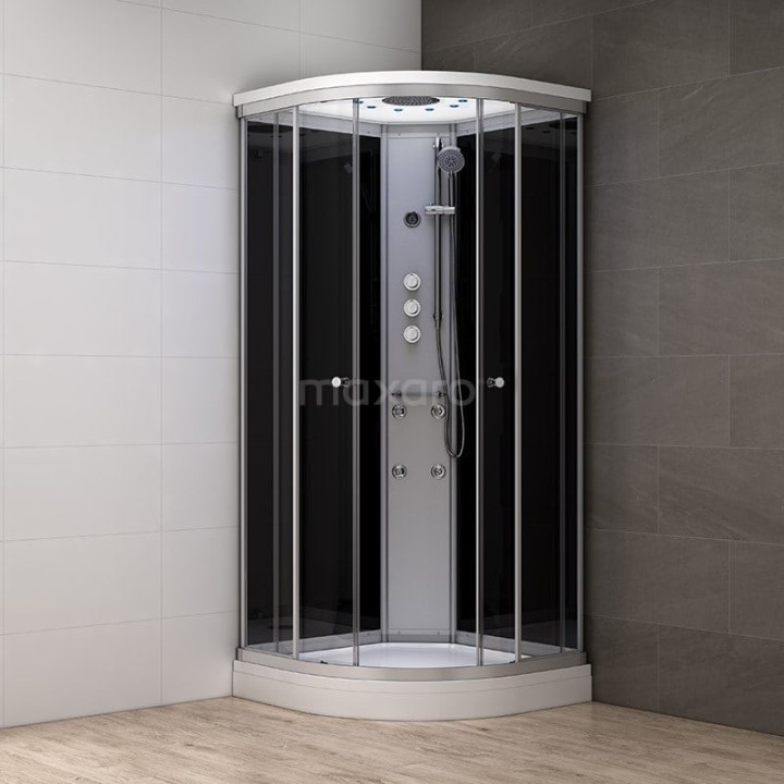 Masážní sprchový box Mocoori Modera černá verze 90x90x219cm