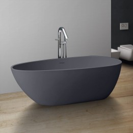 Volně stojící vana StoneArt BS-505 betonově šedá 171×85 matná