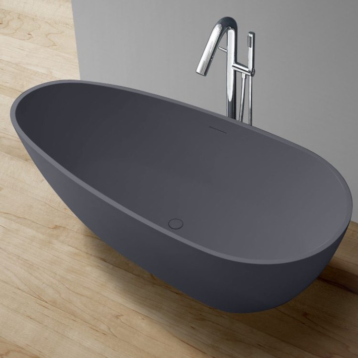Volně stojící vana StoneArt BS-505 betonově šedá 171×85 matná