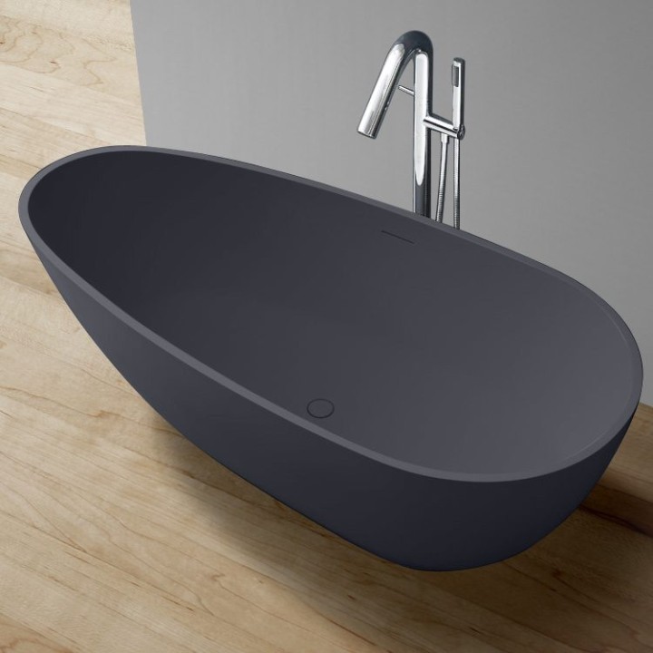 Volně stojící vana StoneArt BS-525 betonově šedá 185×83 matná