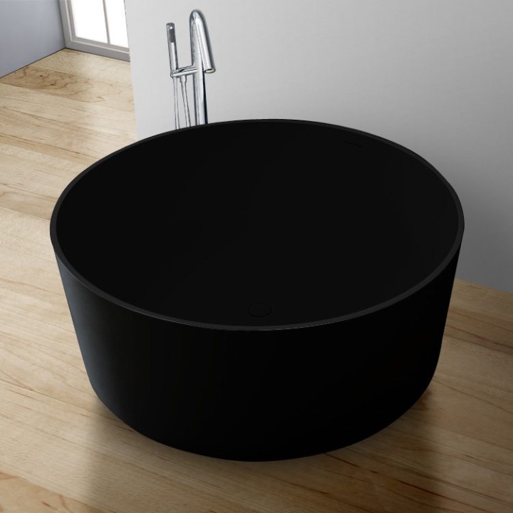 Volně stojící vana StoneArt BS-507 černá 150×150 matná