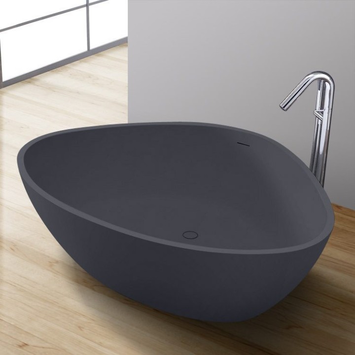 Volně stojící vana StoneArt BS-533 betonově šedá 180×140 matná