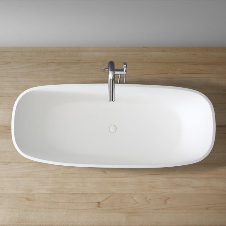 Volně stojící vana StoneArt BS-528 černobílá 175×75 matná