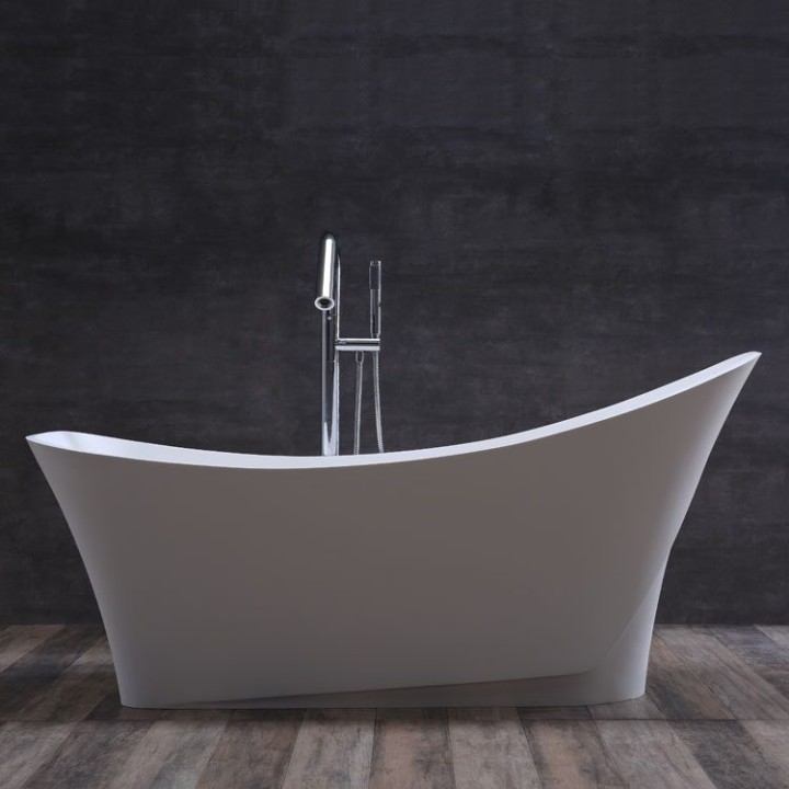 Volně stojící vana StoneArt BS-501 bílá 165×74 matná