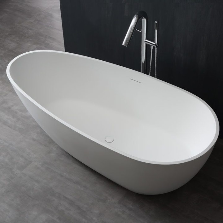 Volně stojící vana StoneArt BS-525 bílá 185×83 lesklá
