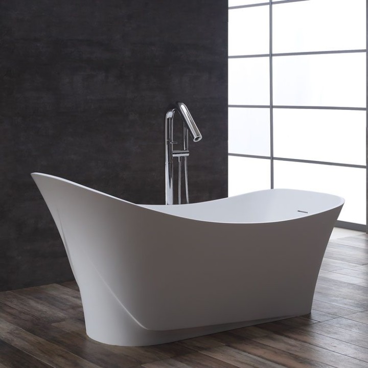 Volně stojící vana StoneArt BS-501 bílá 165×74 lesklá