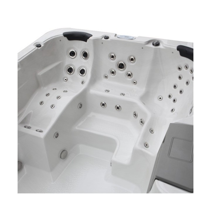 SWIM SPA - Venkovní vířivý bazének s protiproudem Pearl shadow/šedý kabinet 450x230x135 
