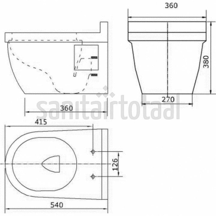 Závěsné keramické WC - toaleta - záchod Mocoori 300.0368