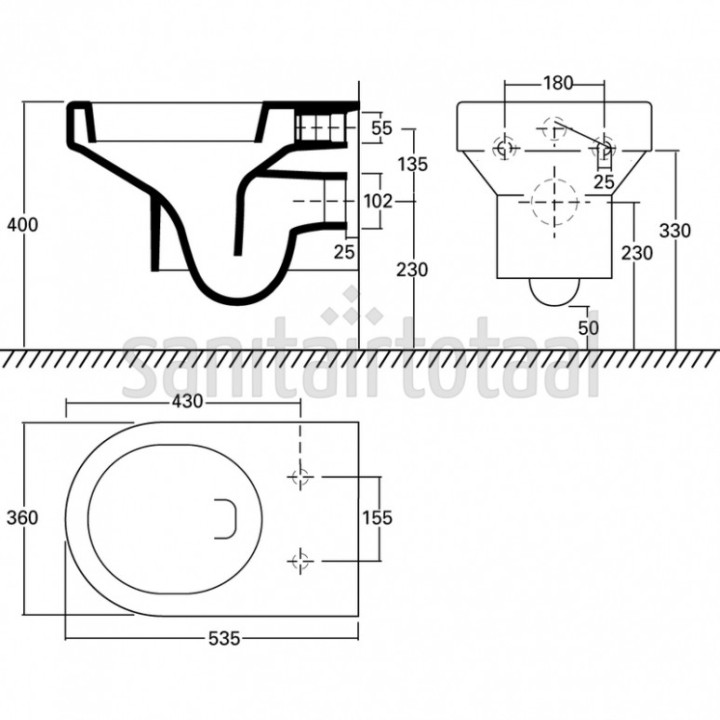 Závěsné keramické WC - toaleta - záchod Villeroy en Boch Subway 56,5x37x5x41cm911010335